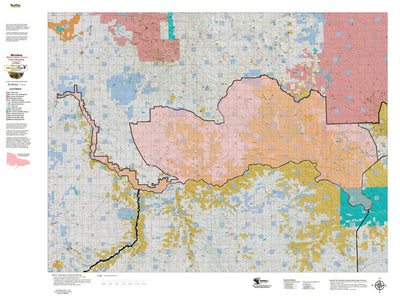 Montana HuntData LLC Montana Bighorn Sheep Hunting District 680 Land Ownerhip Map digital map