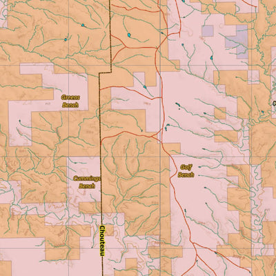 Montana HuntData LLC Montana Bighorn Sheep Hunting District 680 Land Ownerhip Map digital map