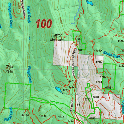 Montana HuntData LLC Montana Elk Hunting District 100 Land Ownerhip Map digital map