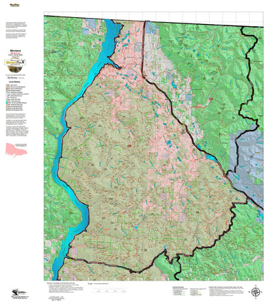 Montana HuntData LLC Montana Elk Hunting District 101 Land Ownerhip Map digital map