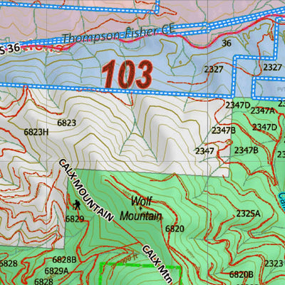 Montana HuntData LLC Montana Elk Hunting District 103 Land Ownerhip Map digital map