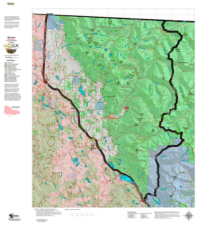 Montana HuntData LLC Montana Elk Hunting District 109 Land Ownerhip Map digital map