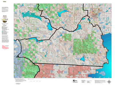 Montana HuntData LLC Montana Elk Hunting District 120 Land Ownerhip Map digital map