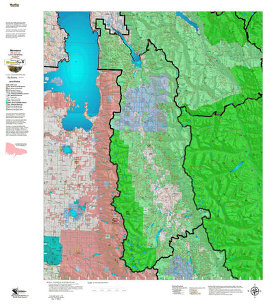 Montana HuntData LLC Montana Elk Hunting District 130 Land Ownerhip Map digital map