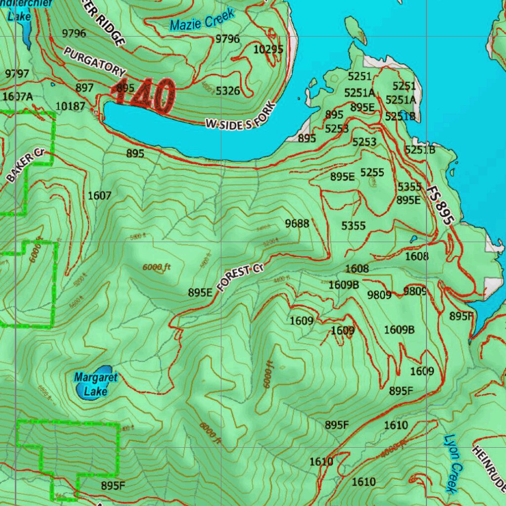Montana Elk Hunting District 140 Land Ownerhip Map by Montana HuntData ...