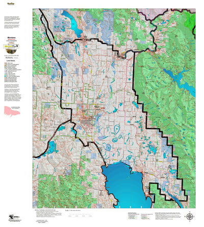 Montana HuntData LLC Montana Elk Hunting District 170 Land Ownerhip Map digital map