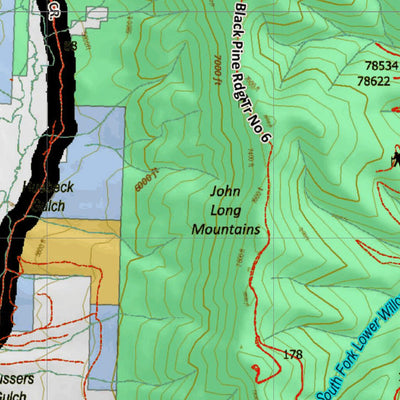 Montana HuntData LLC Montana Elk Hunting District 210 Land Ownerhip Map digital map