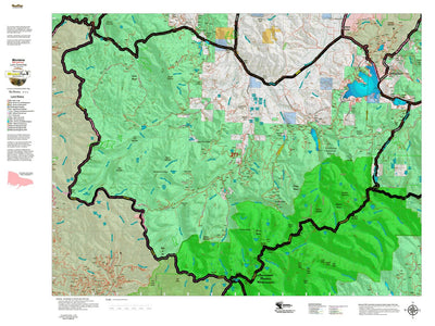 Montana HuntData LLC Montana Elk Hunting District 211 Land Ownerhip Map digital map