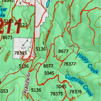 Montana HuntData LLC Montana Elk Hunting District 211 Land Ownerhip Map digital map