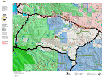 Montana HuntData LLC Montana Elk Hunting District 214 Land Ownerhip Map digital map