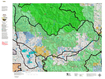 Montana HuntData LLC Montana Elk Hunting District 281 Land Ownerhip Map digital map