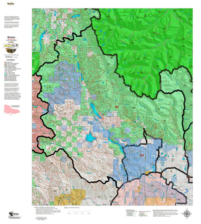 Montana HuntData LLC Montana Elk Hunting District 285 Land Ownerhip Map digital map