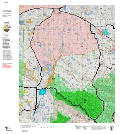 Montana HuntData LLC Montana Elk Hunting District 311 Land Ownerhip Map digital map