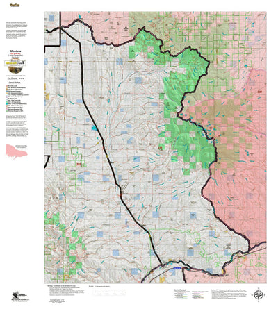 Montana HuntData LLC Montana Elk Hunting District 315 Land Ownerhip Map digital map