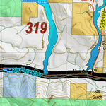Montana HuntData LLC Montana Elk Hunting District 319 Land Ownerhip Map digital map