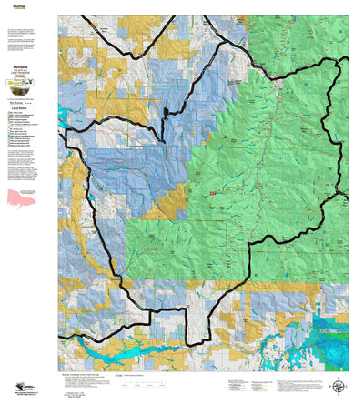 Montana HuntData LLC Montana Elk Hunting District 324 Land Ownerhip Map digital map