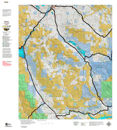 Montana HuntData LLC Montana Elk Hunting District 325 Land Ownerhip Map digital map