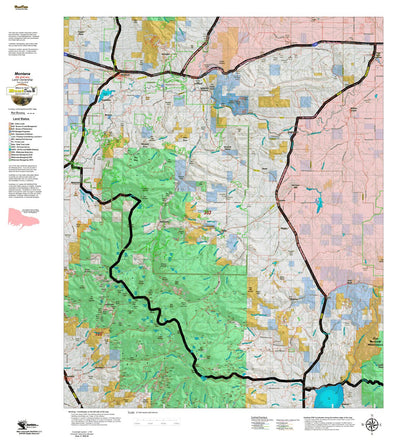 Montana HuntData LLC Montana Elk Hunting District 333 Land Ownerhip Map digital map