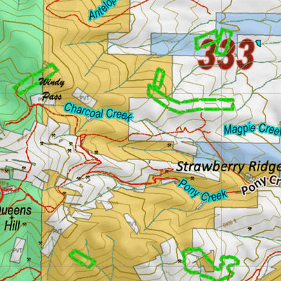 Montana HuntData LLC Montana Elk Hunting District 333 Land Ownerhip Map digital map