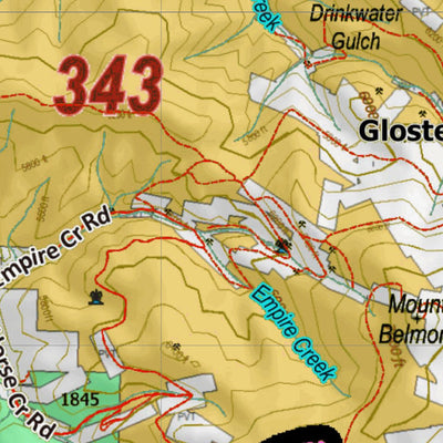 Montana HuntData LLC Montana Elk Hunting District 343 Land Ownerhip Map digital map