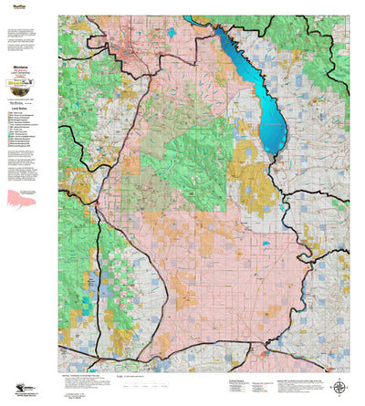 Montana HuntData LLC Montana Elk Hunting District 380 Land Ownerhip Map digital map