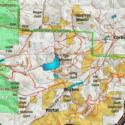 Montana HuntData LLC Montana Elk Hunting District 380 Land Ownerhip Map digital map