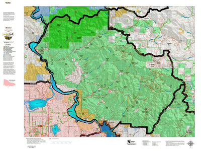 Montana HuntData LLC Montana Elk Hunting District 392 Land Ownerhip Map digital map