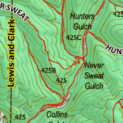Montana HuntData LLC Montana Elk Hunting District 392 Land Ownerhip Map digital map