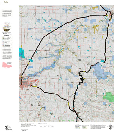 Montana HuntData LLC Montana Elk Hunting District 405 Land Ownerhip Map digital map