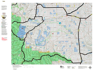 Montana HuntData LLC Montana Elk Hunting District 418 Land Ownerhip Map digital map