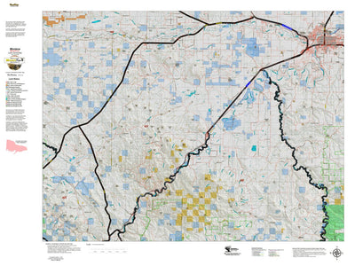 Montana HuntData LLC Montana Elk Hunting District 421 Land Ownerhip Map digital map