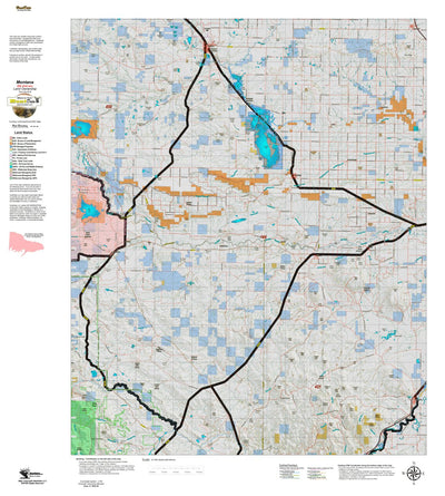 Montana HuntData LLC Montana Elk Hunting District 444 Land Ownerhip Map digital map