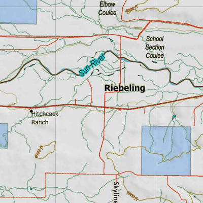 Montana HuntData LLC Montana Elk Hunting District 444 Land Ownerhip Map digital map