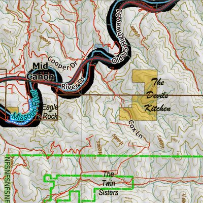 Montana HuntData LLC Montana Elk Hunting District 445 Land Ownerhip Map digital map