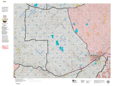 Montana HuntData LLC Montana Elk Hunting District 500 Land Ownerhip Map digital map