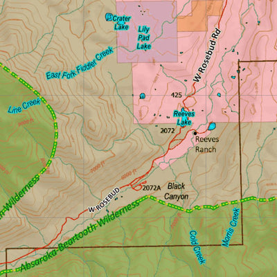 Montana HuntData LLC Montana Elk Hunting District 520 Land Ownerhip Map digital map