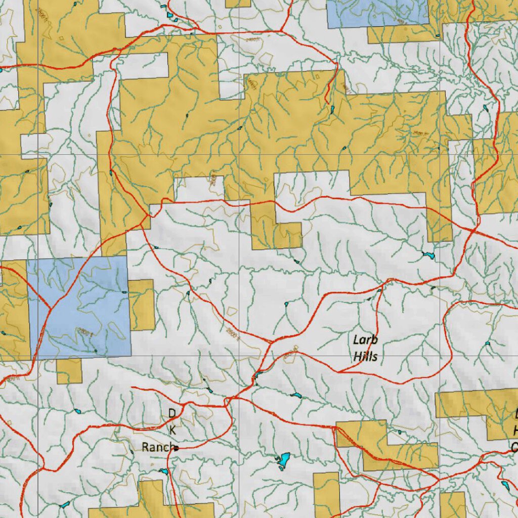 Montana Elk Hunting District 620 Land Ownerhip Map by Montana HuntData ...