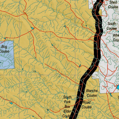 Montana HuntData LLC Montana Elk Hunting District 630 Land Ownerhip Map digital map