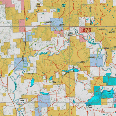 Montana HuntData LLC Montana Elk Hunting District 670 Land Ownerhip Map digital map