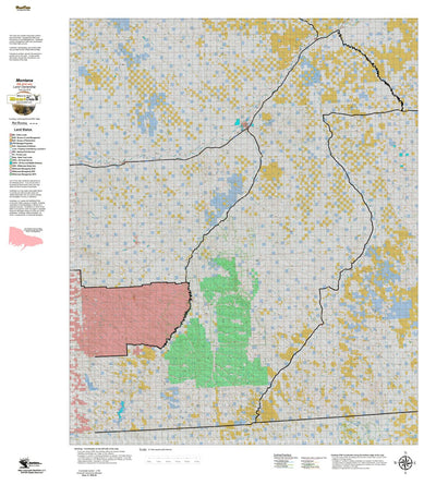 Montana HuntData LLC Montana Elk Hunting District 704 Land Ownerhip Map digital map