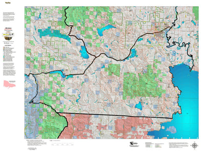 Montana HuntData LLC Montana Moose Hunting District 112 Land Ownerhip Map digital map