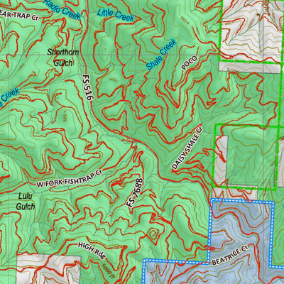 Montana HuntData LLC Montana Moose Hunting District 122 Land Ownerhip Map digital map