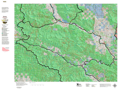 Montana HuntData LLC Montana Moose Hunting District 126 Land Ownerhip Map digital map