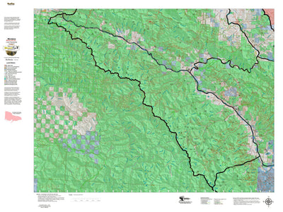 Montana HuntData LLC Montana Moose Hunting District 220 Land Ownerhip Map digital map