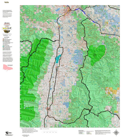 Montana HuntData LLC Montana Moose Hunting District 261 Land Ownerhip Map digital map