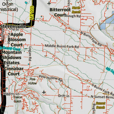 Montana HuntData LLC Montana Moose Hunting District 261 Land Ownerhip Map digital map