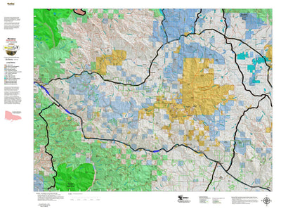 Montana HuntData LLC Montana Moose Hunting District 292 Land Ownerhip Map digital map