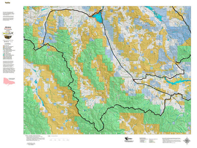 Montana HuntData LLC Montana Moose Hunting District 300 Land Ownerhip Map digital map
