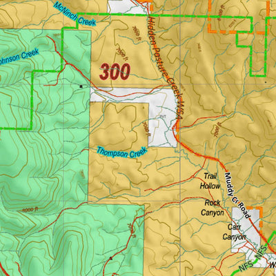 Montana HuntData LLC Montana Moose Hunting District 300 Land Ownerhip Map digital map