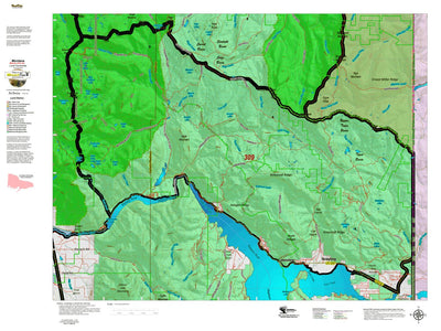 Montana HuntData LLC Montana Moose Hunting District 309 Land Ownerhip Map digital map